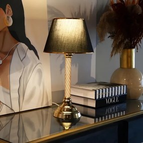 Lampada da tavolo AYD 1xE27/40W/230V nera/oro