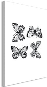 Quadro Four Butterflies (1 Part) Vertical