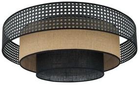 Brilagi - Lampada LED da soffitto DAKOTA LUNETA LED/12W/230V Ø 60 cm nero/ratán