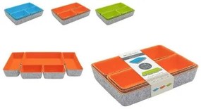 Set di Cestini Confortime Feltro 5 Pezzi 27,5 x 20 x 5,3 cm