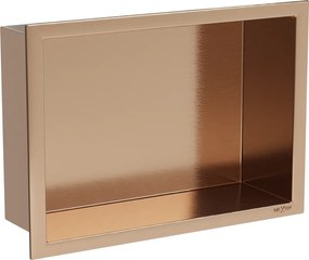 Mexen X-Wall-R mensola incassata con flangia 30 x 20 cm, rame spazzolato - 19C0302010