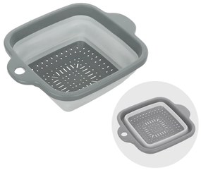 Scolapasta quadrato salvaspazio pieghevole grigio