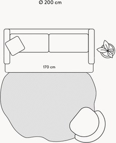 Tappeto in lana fatto a mano dalla forma particolare Niria
