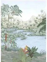 Isidore Leroy Carta da parati panoramica Riviere des Parfums Naturel - B 4/5/6