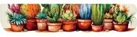 Le Forme Cactus Tappeto Cucina 50x240 cm Sagomato Pvc Moderno Antiscivolo Stampa Digitale