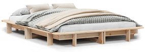 Letto Senza Materasso 140x200 Cm İn Legno Massello Di Pino /