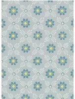 Little Greene Tapete Ditsy Block - Bone China Blue