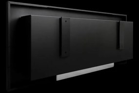 Camino a bioetanolo da parete o incasso Livorno Bianco L 90 x P 12 x H 40 con vetro