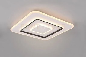 Jora plafoniera led 55w 6400lm, 2700 - 6000k quadrata con telecoma...