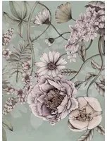Rebel Walls Carta da parati panoramica Spring Flower - Green