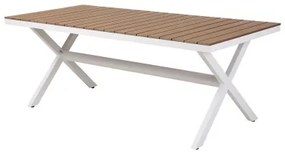 Tavolo da Pranzo DKD Home Decor Esterno Resina Alluminio 200 x 90 x 75 cm