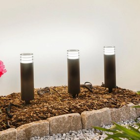 Lindby Smart lampioncino LED Kaelo, CCT, RGB, Tuya, set da 3 Kaelo Lindby, dimmerabile, Nero, Plastica, Moderno