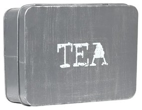 Scatola da tè in metallo grigio - LABEL51