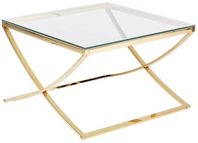 Tavolino vetro dorato RINGGOLD Beliani