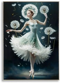 Dipinto Su Tela Laccato Dancing C/Cornice -B- 72x4x102