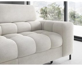 Divano angolare color crema allungabile/con contenitore (con penisola a sinistra/a L) con rivestimento in bouclé Ferucce – ELTAP