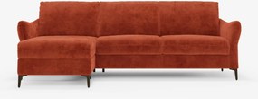 Dalia divano letto angolare con vano contenitore - materasso alto 18 cm in raffinato tessuto smacchiabile T30