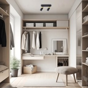 Faretto NEO 2xGU10/8W/230V nero/oro