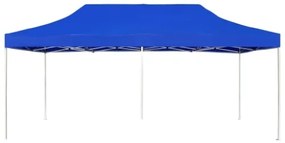 Gazebo Professionale Pieghevole Alluminio 6x3 m Blu