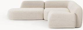 Divano angolare componibile 4 posti in bouclé con chaise longue Wolke