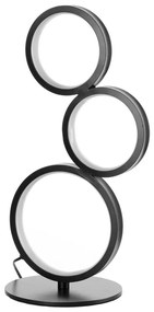ONLI - Lampada da tavolo LED RINGS LED/17W/230V 4000K 37 cm nera