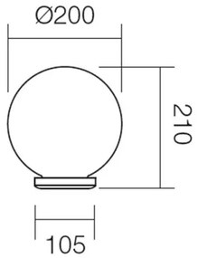 Redo 9761 - Paralume ricambio SFERA Ø 20 cm IP44 bianco