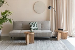 Divano beige allungabile con rivestimento in bouclé 184 cm Cielke – White Label