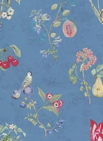 Eijffinger Carta da parati Cherry Pip - Mehrfarbig Blau