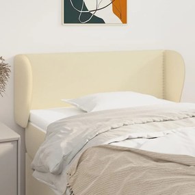Testiera Ad Orecchio Crema 103x23x78/88 Cm İn Similpelle /