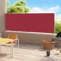 Tenda Laterale Retrattile per Patio 200x500 cm Rossa 313422