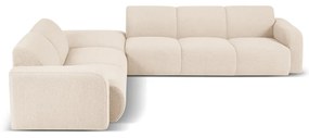 Divano angolare beige in tessuto bouclé (angolo sinistro) Molino - Micadoni Home