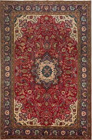Tabriz Tappeto persiano 300 x 200 Rosso (Iran) Annodato A Mano