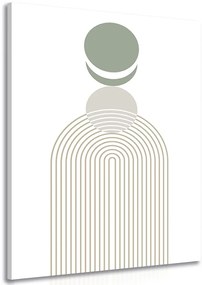 Stampa su tela – Arcobaleno moderno con cerchi Mid-Century