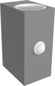 Applique GU10 con Sensore di Movimento IP65 Bidirezione - Grigia