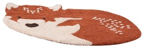 Tappeto in cotone marrone castagno, 70 x 110 cm Little Wolf - Nattiot