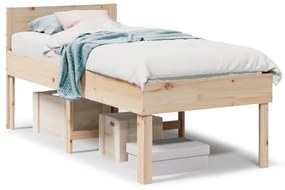 Letto senza materasso 90x190 cm in legno massello di pino