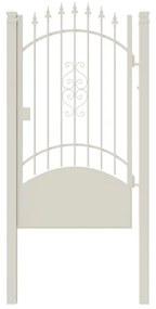 Cancello Marmolada in ferro, apertura a destra, L 104.5, H 180-195 cm, di colore bianco