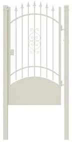 Cancello Marmolada in ferro, apertura a destra, L 104.5, H 180-195 cm, di colore bianco