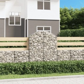 Cesto Gabbione Ad Arco 100x30x120/140 Cm Ferro Zincato /