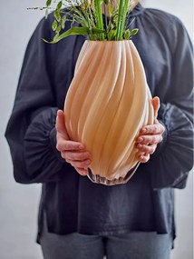 Vaso arancione in vetro (altezza totale 30 cm) Kanji – Bloomingville