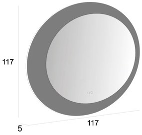 Specchio con illuminazione integrata bagno tondo Bohemia L 117 x H 117 x P 5 cm