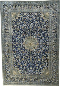 Kashan Tappeto persiano 300x430 Blu (Iran) Annodato A Mano