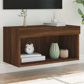 Mobile Porta Tv Con Luci Led Rovere Marrone 60x30x30 Cm /