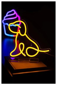 Lampada da tavolo per bambini gialla Sitting Dog – Leitmotiv