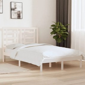 Giroletto Senza Materasso Bianco 120x200 Cm Legno Massello Pino /