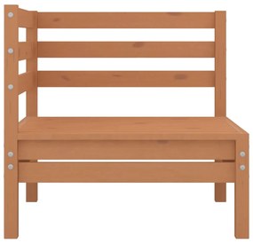 Set Divani da Giardino 6 pz Miele in Legno Massello di Pino