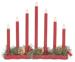 Decorazione luminosa rossa con motivo natalizio Hol - Markslöjd