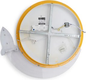 Brilagi -LED Plafoniera per bambini STARSHIP LED/64W/230V 3000/4500/6000K gialla