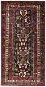 Hamedan Tappeto persiano 300 x 160 Nero (Iran) Annodato A Mano