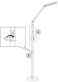 Lampada da terra touch a LED dimmerabile FERRARA LED/13W/230V 3000/4000/6000K